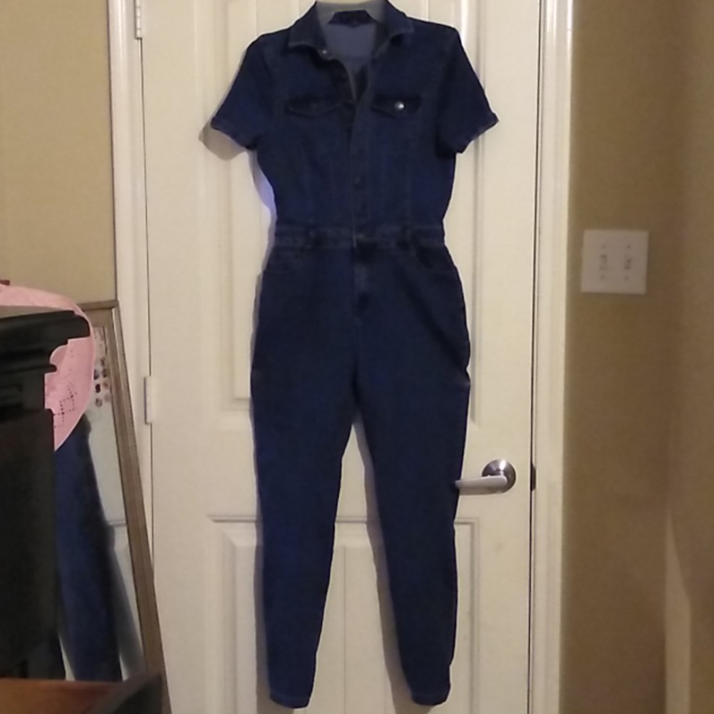Haute Monde stretch Jean Jumpsuit